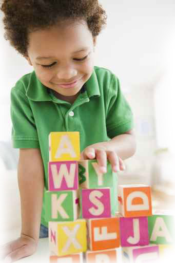 boy with blocks